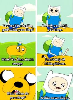 cartoon characters with different expressions and sayings about adventure time, adventure time quotes, adventure time