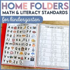 an open book with the words home folders for children to use on their homeschool