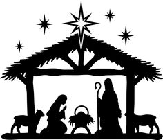 a nativity scene with the birth of jesus