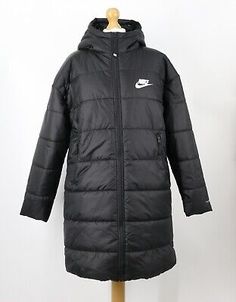 Top Rated NIKE SPORTSWEAR THERMA-FIT REPEL WOMENS BLACK LONG PUFFER JACKET RRP ?135 KL, Womens Coats Jackets Functional Sports Winter Parka, Black Winter Sports Parka, Functional Winter Sports Parka, Functional Winter Parka For Outdoor Activities, Functional Hooded Nike Puffer Jacket, Winter Sportswear Puffer Outerwear, Winter Sports Puffer Jacket With Long Sleeves, Nike Winter Sports Puffer Jacket, Nike Winter Sports Outerwear