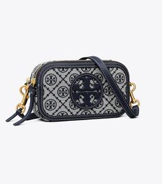 Mini T Monogram Miller Crossbody Bag: Women's Designer Crossbody Bags | Tory Burch Tory Burch Crossbody Bag, T Monogram, Tory Burch Crossbody, Monogram Handbag, Barrel Bag, Womens Designer Handbags, Monogram Tote, Canvas Crossbody Bag, Designer Crossbody