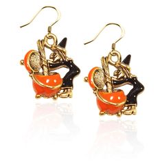 Whimsical Gifts | Halloween Witch Charm Earrings in Gold Finish | Holiday & Seasonal Themed | Halloween | Jewelry House Earrings, Whimsical Necklace, Gift Logo, Skeleton Earrings, Witch Earrings, Halloween Bracelet, Bat Earrings, Halloween Necklace, Ghost Earrings