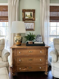 a living room scene with focus on the dresser