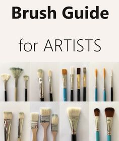 the brush guide for artists is shown here