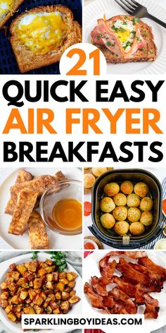 Kickstart your mornings with our air fryer breakfast recipes! Explore a world of quick air fryer breakfast ideas, perfect for busy schedules. From fluffy air fryer pancakes to savory air fryer breakfast potatoes and air fryer bacon, we've got you covered. Try our healthy air fryer recipes, including low-carb and gluten-free breakfasts. Try our high-protein air fryer breakfasts and filling air fryer breakfast burritos. Perfect for families, our kid-friendly air fryer breakfast bites are a hit. Foods In Air Fryer, Air Fryer Breakfast Recipes, Best Breakfast Foods, Air Fryer Breakfast, Air Fryer Recipes Breakfast, Amazing Breakfast