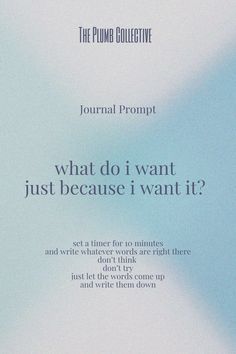 a book cover with the title what do i want just because i want it?