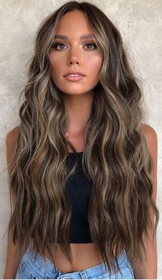 Winter Hair Colours, Gorgeous Hair Color, Dark Hair With Highlights, Brown Hair With Blonde Highlights, Chocolate Toffee, Brunette Balayage Hair