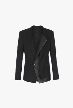 Blazer For Men, Black Wool Blazer, Indian Men Fashion, Berlin Fashion, Indian Man, Luxury Collection, Leather Collar, Dolce And Gabbana Man, Blazers For Men