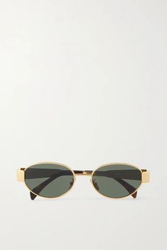 Sunglasses Gold Frame, Celine Gold Sunglasses, Vintage Oval Sunglasses, Celine Oval Sunglasses, Celine Glasses Sunglasses, Formal Sunglasses, Celine Glasses, Celine Eyewear, Sunglasses Celine