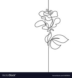 a flower line drawing on a white background