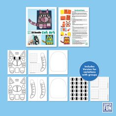 the cut and paste activity pack includes instructions for cutting paper, scissors, and other crafting supplies