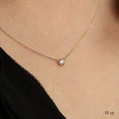 Diamond Necklace / Diamond Solitaire Necklace #jewelry #necklace @EtsyMktgTool #diamondnecklace #solitairenecklace #diamondbyyard Gold Necklace With Bezel Setting, Everyday Gold Necklace With Bezel Setting, Dainty Bezel Setting Necklace For Everyday, Gold Minimalist Birthstone Necklace With Bezel Setting, Dainty Everyday Necklace With Bezel Setting, Dainty Everyday Necklaces With Bezel Setting, Minimalist Necklace With Bezel Setting For Anniversary, Minimalist Bezel Set Necklace For Anniversary, Minimalist Bezel Set Necklace For Formal Occasions