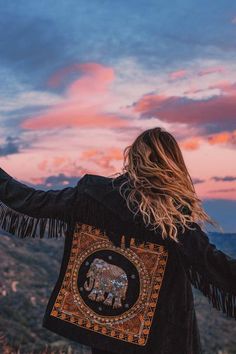 Fringe Embroidery, Upcycle Inspiration, Crown Hair Clip, Long Denim Jacket, Diy Denim, Feather Hair Clips, Festival Inspiration