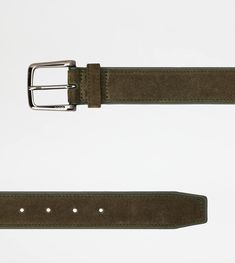 Belt in suede and smooth leather, with branded metal tongue buckle. A refined accessory with timeless taste. Leather Belt With Rectangular Tang Buckle, Leather Belt With Tang Rectangular Buckle, Luxury Leather Belt With Tang Buckle, Luxury Leather Belt With Palladium Hardware, Classic Leather Belt With Leather Trim, Elegant Suede Belts For Formal Occasions, Area Codes, Metal Buckles, Smooth Leather