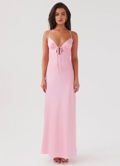 Flora Satin Maxi Dress - Candy Dress Summer Casual, Formal Ideas, Long Dress Summer, Backless Dress Summer, Casual Tie, Cutout Maxi Dress, Dress Inspo, Backless Maxi Dresses, Satin Maxi