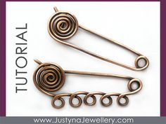 four metal spirals are shown on a white background with the text, just in jewelry