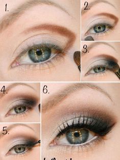 Brown Eyeshadow Tutorial, Make Up Mata, Prom Ponytail, Seductive Eyes, Eyeshadow Colors, Smink Inspiration, Hair Prom, Prom Updos