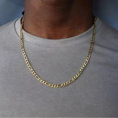 Gold Plated Stainless Steel Figaro Chain Men Women 20” Figaro Necklace, Necklace Men, Chain Fashion, Long Chain Necklace, Necklace For Men, Shop Products