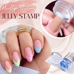 Nail Art Jelly, Nail Art French, Nail Art Images, Nail Stamper, Nagel Tips, French Nail Art, Manicure Diy