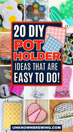 20 diy pot holder ideas that are easy to do with the help of kids