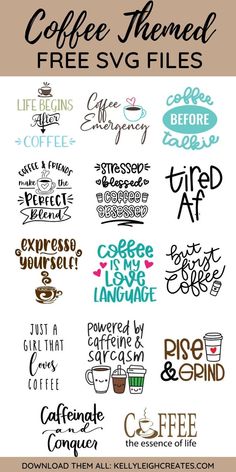 coffee themed free svg files