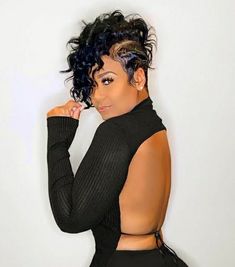 Shaved Sides Hairstyles For Black Women, Short Haircuts Black Hair, Best Haircuts For Women, Hair Braid Patterns