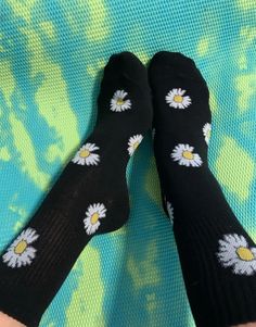 Daisy Black Socks ($12 After Discount) – Eva Franco. Daisy Black Socks,   Black, White, Yellow, One Size Fits Most,  Fashion, Women fashion, socks, warm socks,  #fashion #socks #evafranco Black Casual Socks For Spring, Casual Black Socks For Spring, Casual Black Summer Socks, Comfortable Stretch Black Socks, Comfortable Black Socks For Spring, Comfortable Black Cotton Socks, Black White Yellow, Gingham Tops, Warm Socks