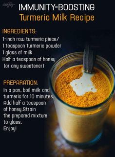 a recipe for turment milk in a glass jar