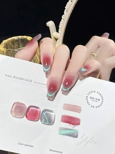 Asian Nails, Blush Nails, Pretty Gel Nails, Really Cute Nails, Aesthetic Nails, Kawaii Nails, Nail Idea, Nails Inspo, Nail Art Ideas