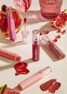 #barenbliss #barenblissID #kbeauty #BeautyInJoy #24HMoisture #12HYourLipsHero Liptint Photography Product, Liptint Photoshoot Idea, Lip Gloss Product Photography, Lip Product Photography, Lip Gloss Photography, Lip Photoshoot, Luxury Perfume Packaging, Ingredients Photography, Photography Set Up