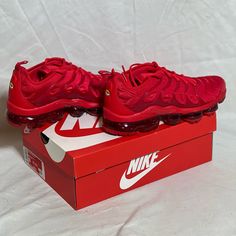 Nike Air Vapormax Plus. Triple Red In Color, Size-9. Brand New In Box And Never Worn. I Have The Original Shipping Order As Well. Red Lace-up Sneakers With Air Cushioning, Red Lace-up Running Shoes With Air Cushioning, Nike Red Running Shoes With Air Max Cushioning, Red Air Max Cushioned Sneakers For Running, Red Air Max Cushioned Lace-up Running Shoes, Red Air Max Cushioning Lace-up Running Shoes, Red Running Shoes With Air Cushioning For Streetwear, Red Running Shoes With Air Cushioning For Sports, Red Lace-up Running Shoes With Air Max Cushioning