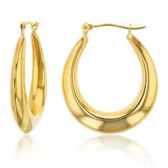 "1\" Italian Graduated Hoop Earrings Real 14K Yellow Gold * Metal : Real 14K Yellow Gold (Properly Stamped, 14K) * Condition : Brand New * Finish : Polished * Avg Weight : 1.80 grams * Length : 1\" = 26mm * Width : 3/16\" = 5mm * Clasp/Bail : Snap Closure All of our items are brand new and are shipped with a gift box." Classic 14k Stamped Hoop Earrings, Gold Polished Hoop Earrings, Shiny Hoop Huggie Earrings For Anniversary, Shiny Round Hoop Earrings For Anniversary, Round Shiny Hoop Earrings For Anniversary, Formal Gold Hoop Earrings With Shiny Finish, Gold Hoop Earrings With Shiny Finish For Formal Occasions, Anniversary Huggie Hoop Earrings With Shiny Finish, Round Hoop Earrings With Shiny Finish For Anniversary