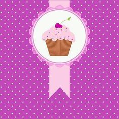 a cupcake with pink frosting and a cherry on top is in a frame