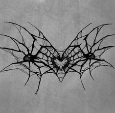 a black and white photo of a spider web on a gray background with the word love written in it