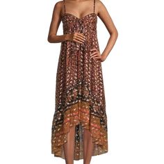 Kobi Halperin Vanessa High-Low Floral-Print Dress - Papaya Multi Kobi Halperin Metallic Dress New With Tags Kobi Halperin, Metallic Dress, Papaya, Floral Print Dress, Gold Black, High & Low, High Low, Print Dress, New Dress