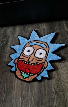 a rug with a cartoon character on it