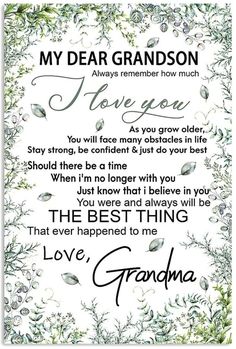 the poem for my dear grandson