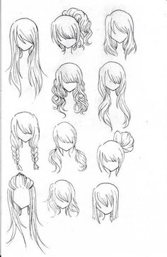 Realistic Hair Drawing, Drawing Hairstyles, Pelo Anime, Beauty Drawings, Draw Realistic, People Drawing, Hair Drawing, Lips Drawing