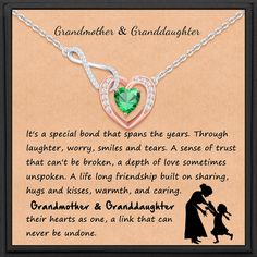 PRICES MAY VARY. 💕【Grandmother & Granddaughter Gifts】: The infinite and heart design show the forever love between grandmother and granddaughter. The elegant necklace as a reminder that you will always have each other - no matter where, no matter what.dainty necklace is a perfect gift to show your special someone love at any time. 💕【12-Month Birthstone Necklace】: There are 12 months birthstone heart necklaces for women, each gemstone's color is corresponding to birth month, you can chose the c Grandmother Birthday Gift, Grandmother And Granddaughter, Grandma Granddaughter, Granddaughter Gifts, Grandmother Granddaughter, January Birthstone Necklace, Grandmother Birthday, Granddaughter Necklace, Grandmas Mothers Day Gifts