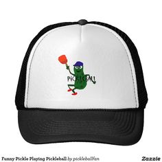 Funny Pickle Playing Pickleball Trucker Hat Playing Pickleball, Badminton Court, Baseball Trucker Hat, Racquet Sports, Badminton