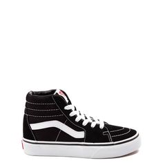 Youth Vans Sk8 Hi Skate Shoe Tenis Vans, Shoe Size Chart Kids, Vans Store, Cool Vans, Vans Style, Black Vans, Vans Sk8 Hi, Sports Footwear, Skate Shoe