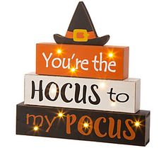 a wooden sign that says you're the hoccus to my pocus