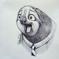 a drawing of a slotty wearing a shirt and tie with his mouth open to the side