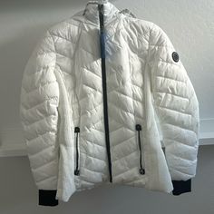 Nwt Nautica Coat. This Jacket Is Really Soft. The Collar Is Faux Fur And The Hood Zips Off. Filling Is Polyester. Fleece Inside Pockets White Weatherproof Fall Outerwear, White Weatherproof Long Sleeve Outerwear, White Weatherproof Winter Outerwear, White Weatherproof Outerwear For Spring, Casual White Weatherproof Outerwear, Winter Weatherproof White Outerwear, White Sporty Weatherproof Outerwear, Sporty Weatherproof White Outerwear, Sporty White Weatherproof Outerwear