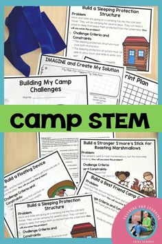 Bring the excitement of camping to your classroom with our End of the Year Camp STEM Challenge Cards! This resource features a collection of engaging STEAM activities that blend the thrill of camping with educational challenges in science, technology, engineering, arts, and math. Perfect for keeping students intrigued and learning during the last days of school. Last Days Of School, Stem Challenge, Steam Activities