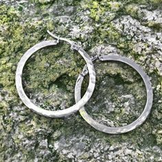 Just like these earrings, we are all wonderfully unique but innately the same. #spreadlove #raiseyourvibration #beyou #hammeringtherapy #hoopearrings #stainlesssteeljewelry #uniquestyle #loralyndesigns Handmade Jewelry Gift, Spread Love, Hammered Silver, Silver Hoops, Silver Hoop Earrings, Jewelry Gift