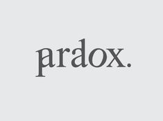 the word pardox on a white background