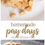 this homemade pay days dessert is made with almonds