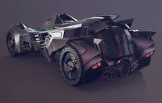 a futuristic car is shown on a dark background