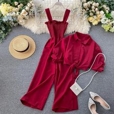 Holiday Suits, Clothing Female, Suit Jumpsuit, Casual Rompers, Romper Outfit, Cardigan Shirt, Short Sleeve Cardigan, Sleeveless Rompers, Looks Chic